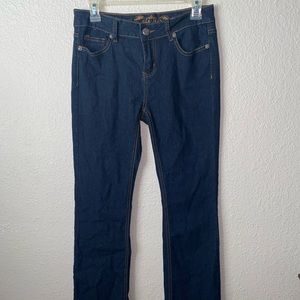 Dark blue bootcut jeans